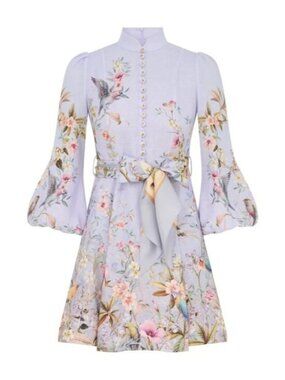 chinese dress ladies Zimmermann Ottie Lace Mini Dress, Cream/Black, Size 3 main image 0